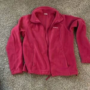 Super cute pink Columbia zip up fleece